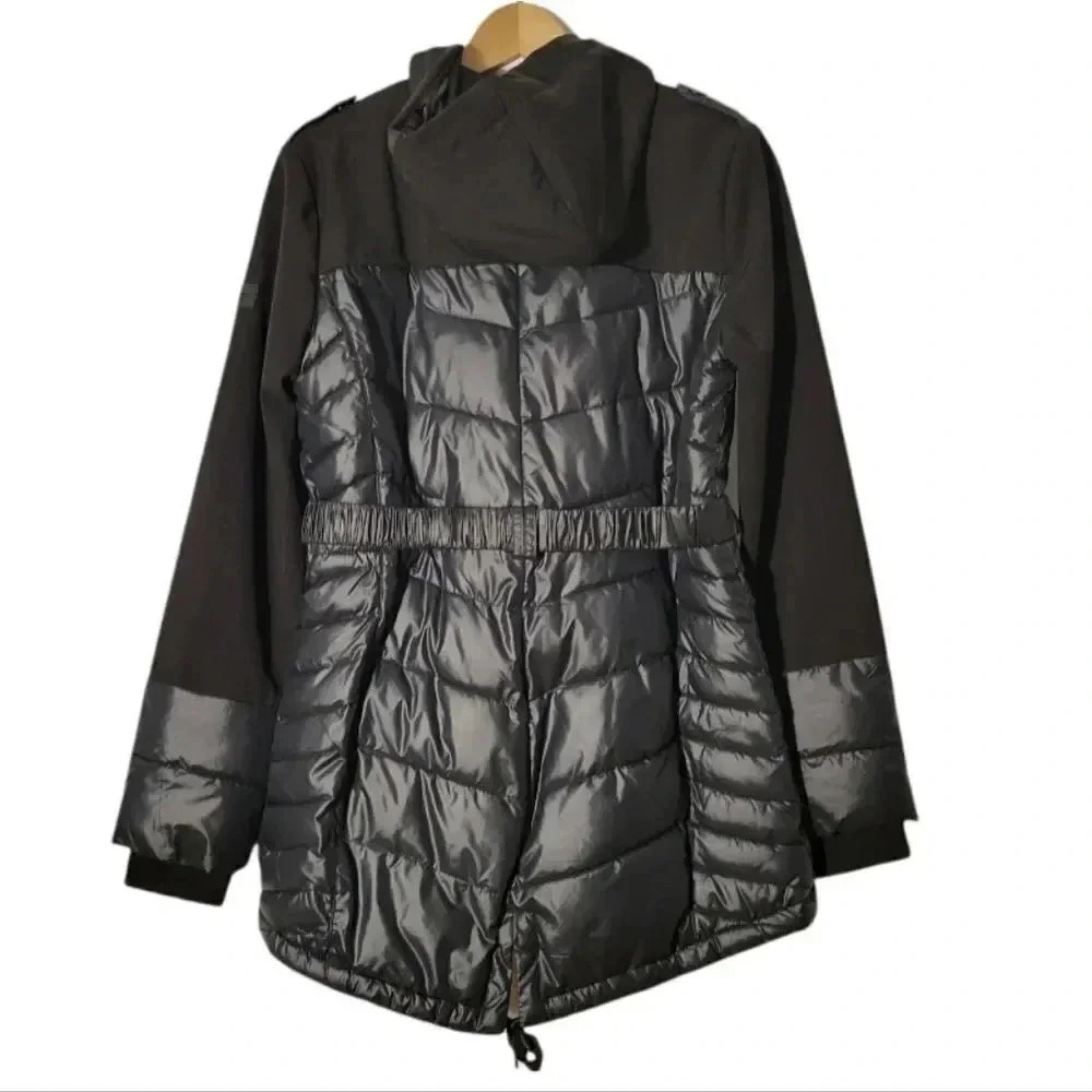 Bcbgeneration Puffer Belted Winter Jacket Black S… - image 8
